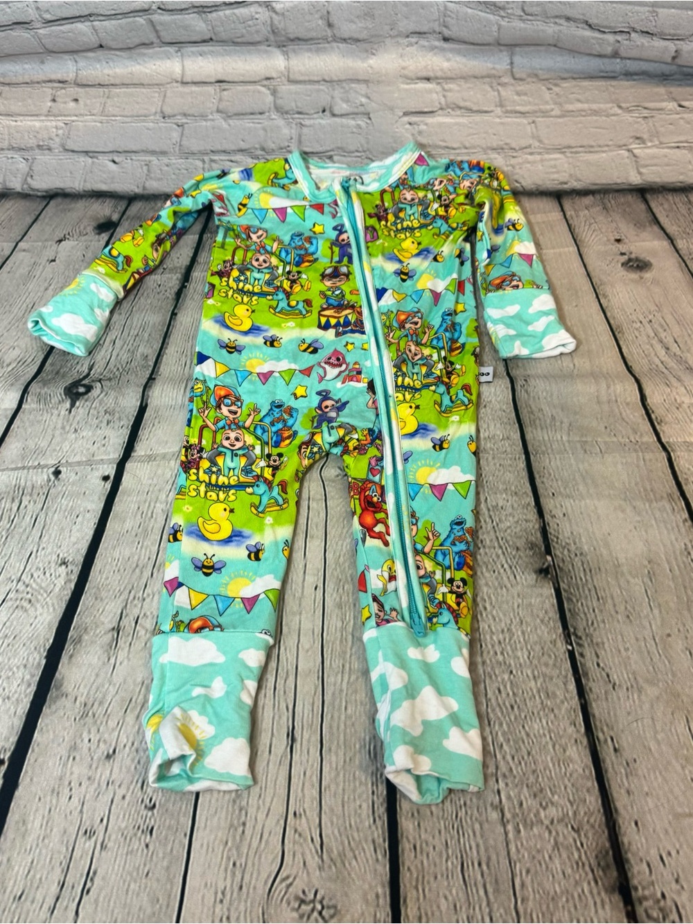 Boo Boo Bamboo Toddler Shows Bamboo Zippie Romper